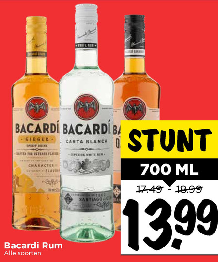 Bacardi   rum folder aanbieding bij  Vomar - details