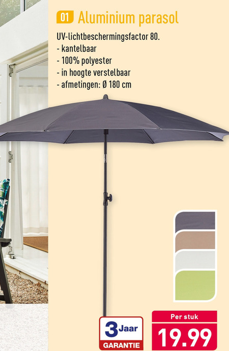 parasol folder aanbieding bij