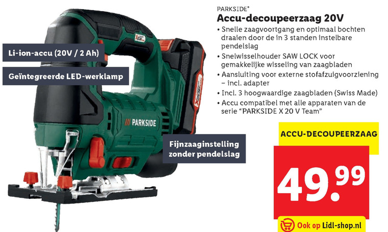 Parkside   decoupeerzaag folder aanbieding bij  Lidl - details