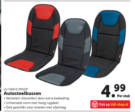 Ultimate Speed   autostoelkussen folder aanbieding bij  Lidl - details