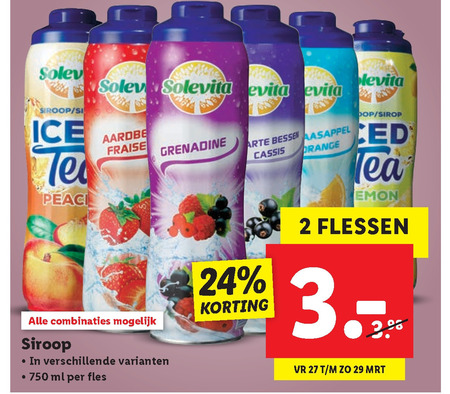 solevita   limonadesiroop folder aanbieding bij  Lidl - details