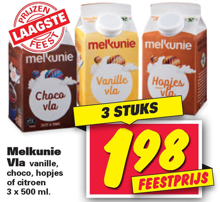 Melkunie   vla folder aanbieding bij  Nettorama - details