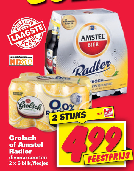 Amstel   radler bier folder aanbieding bij  Nettorama - details