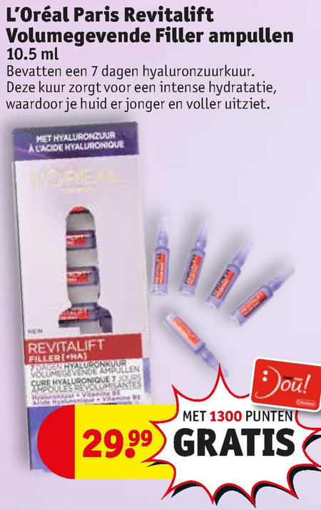 L Oreal   huidserum folder aanbieding bij  Kruidvat - details