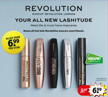 Revolution   mascara folder aanbieding bij  Kruidvat - details