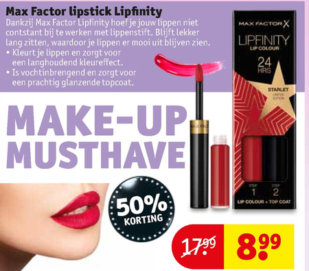 Max Factor   lipstick folder aanbieding bij  Kruidvat - details
