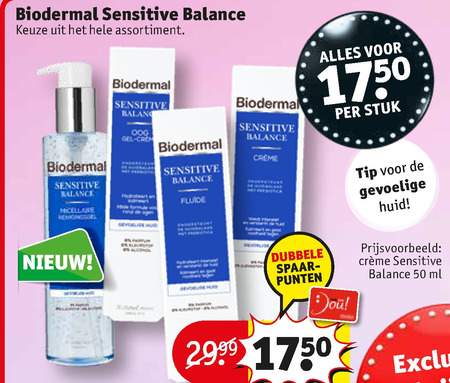 Biodermal   gezichtsverzorging, dagcreme folder aanbieding bij  Kruidvat - details