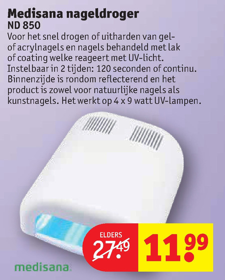 Medisana   nageldroger folder aanbieding bij  Kruidvat - details