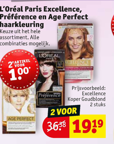 Excellence   haarkleuring folder aanbieding bij  Kruidvat - details