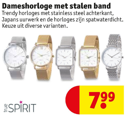 TrueSpirit   dameshorloge folder aanbieding bij  Kruidvat - details