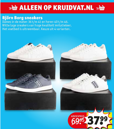 Bjorn Borg   dames sneakers folder aanbieding bij  Kruidvat - details