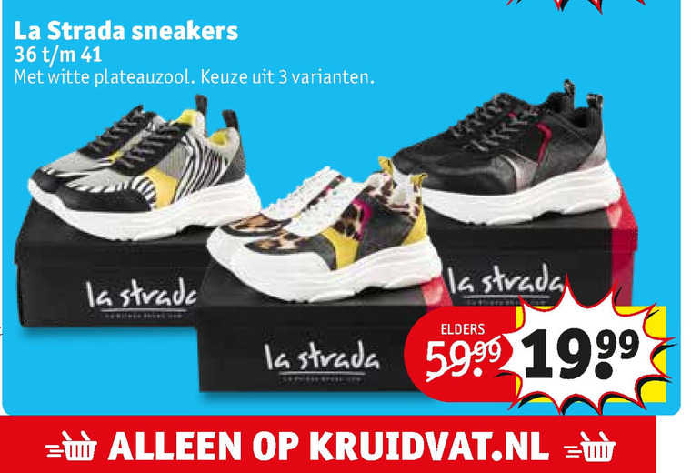 La Strada   dames sneakers folder aanbieding bij  Kruidvat - details