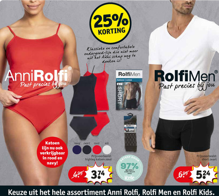 Rolfi for Men   damessinglet, heren t-shirt folder aanbieding bij  Kruidvat - details