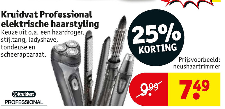 Kruidvat Huismerk   ladyshave, elektrisch scheerapparaat folder aanbieding bij  Kruidvat - details