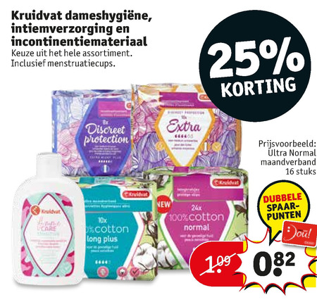 Kruidvat Huismerk   incontinentieverband, maandverband folder aanbieding bij  Kruidvat - details