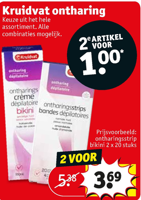 Kruidvat Huismerk   ontharingsstrips folder aanbieding bij  Kruidvat - details