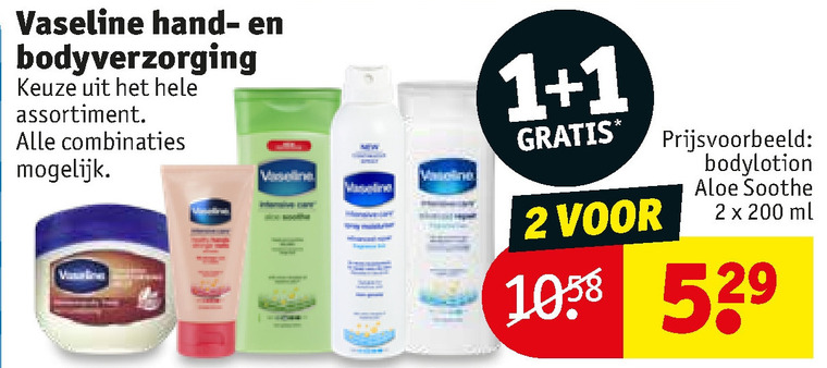 Vaseline   bodylotion, handcreme folder aanbieding bij  Kruidvat - details