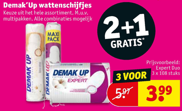 Demak up   wattenschijfjes folder aanbieding bij  Kruidvat - details