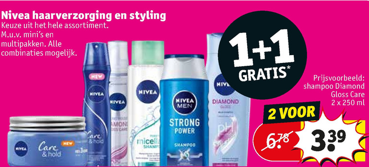 Nivea   hairspray, shampoo folder aanbieding bij  Kruidvat - details