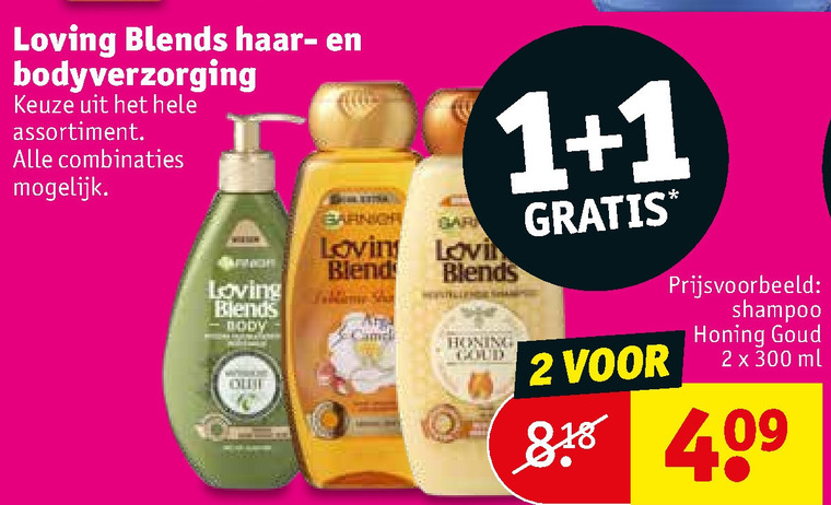 Garnier Loving Blends   bodylotion, conditioner folder aanbieding bij  Kruidvat - details