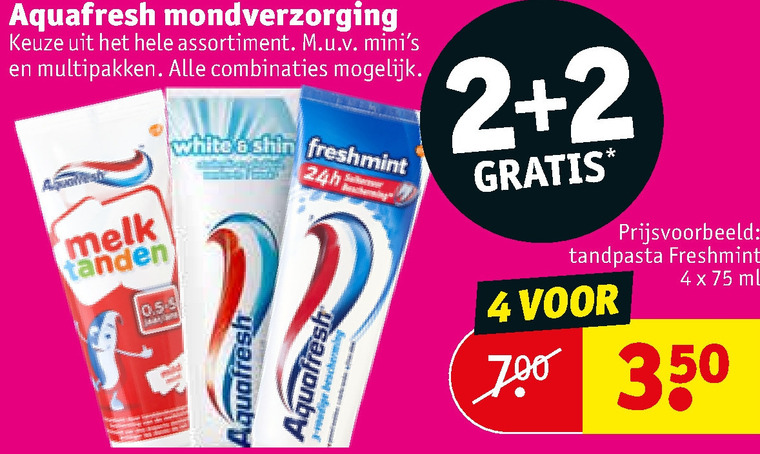 Aquafresh   tandpasta folder aanbieding bij  Kruidvat - details