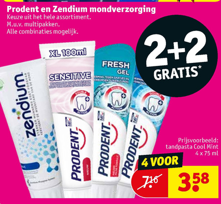 Zendium   tandpasta folder aanbieding bij  Kruidvat - details