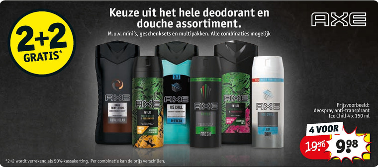 Axe   douchegel, deodorant folder aanbieding bij  Kruidvat - details