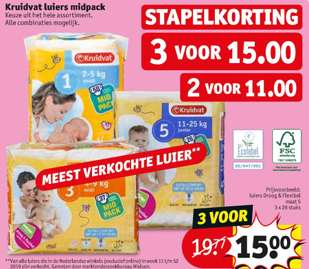 Kruidvat Huismerk   luiers folder aanbieding bij  Kruidvat - details