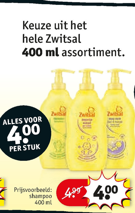 Zwitsal   babyshampoo, babyverzorging folder aanbieding bij  Kruidvat - details