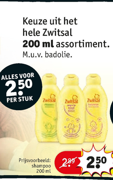 Zwitsal   babyverzorging, babyshampoo folder aanbieding bij  Kruidvat - details