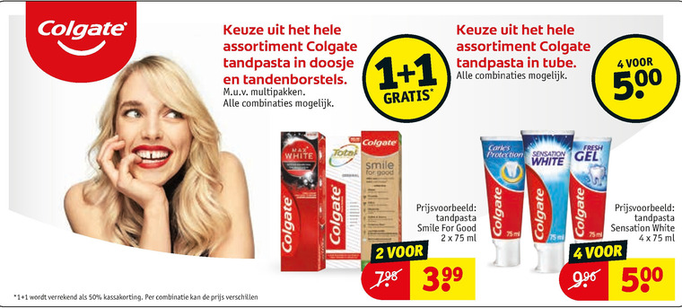 Colgate   tandpasta, tandenborstel folder aanbieding bij  Kruidvat - details