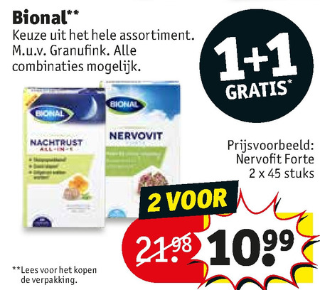 Bional   voedingssupplement folder aanbieding bij  Kruidvat - details