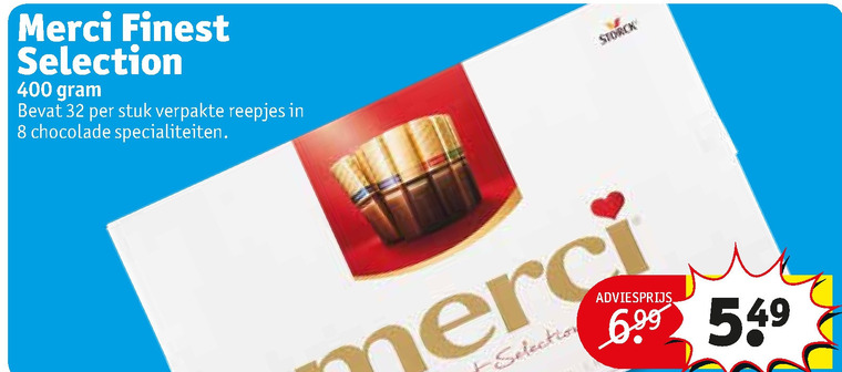 Merci   chocolade folder aanbieding bij  Kruidvat - details