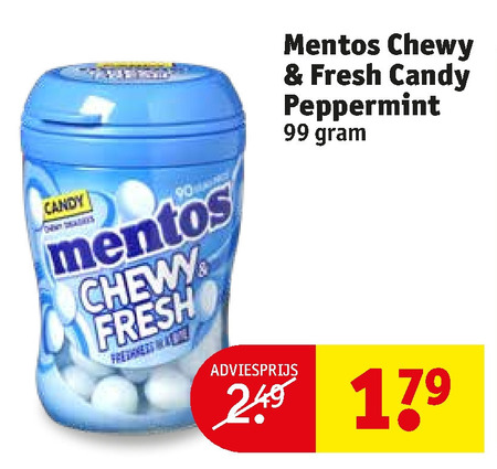 Mentos   kauwgom folder aanbieding bij  Kruidvat - details