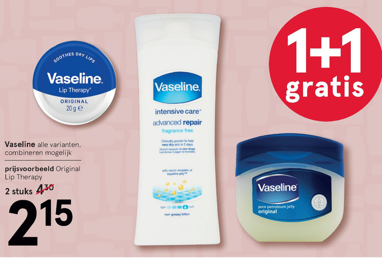 Vaseline   bodylotion, handcreme folder aanbieding bij  Etos - details