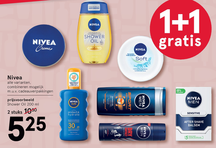 Nivea   deodorant, douchegel folder aanbieding bij  Etos - details