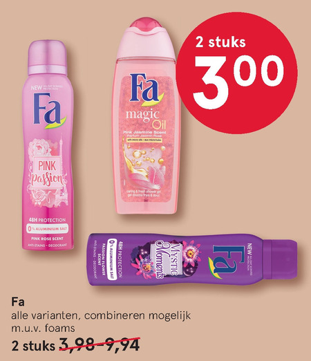 Fa   deodorant, douchegel folder aanbieding bij  Etos - details