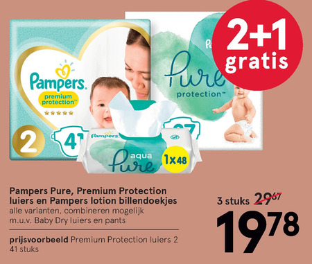 Pampers   luiers, billendoekjes folder aanbieding bij  Etos - details