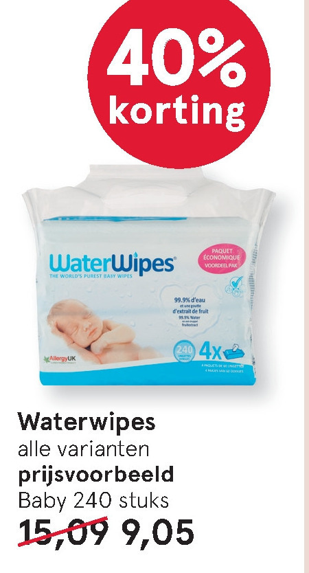 Waterwipes   billendoekjes folder aanbieding bij  Etos - details