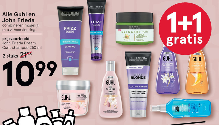 John Frieda   haarkleuring, haarverzorging folder aanbieding bij  Etos - details