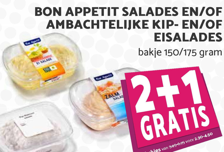 Bon Appetit   salade folder aanbieding bij  MCD Supermarkt Basis - details