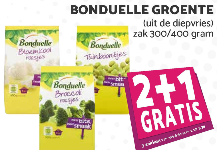 Bonduelle   diepvriesgroente folder aanbieding bij  MCD Supermarkt Basis - details