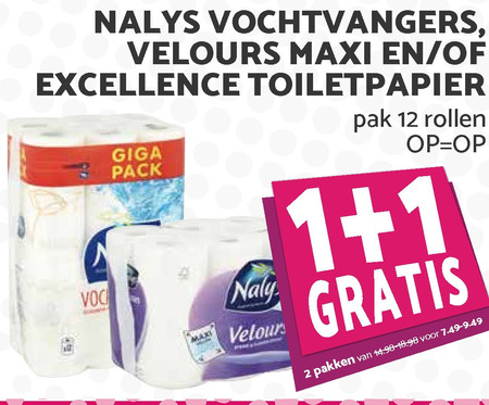 Nalys   keukenpapier, toiletpapier folder aanbieding bij  MCD Supermarkt Basis - details