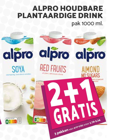 Alpro   drinkyoghurt folder aanbieding bij  Boons Markt - details