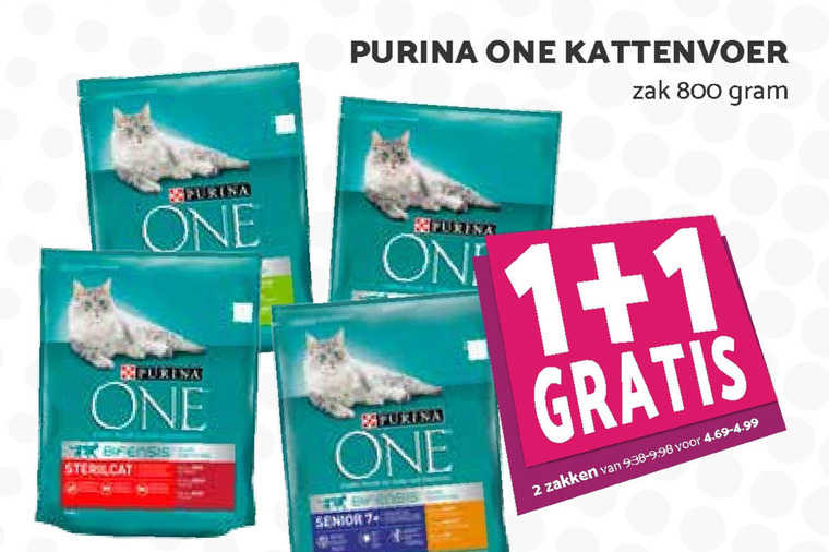 One   kattenvoer folder aanbieding bij  Boons Markt - details