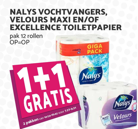 Nalys   toiletpapier, keukenpapier folder aanbieding bij  Boons Markt - details