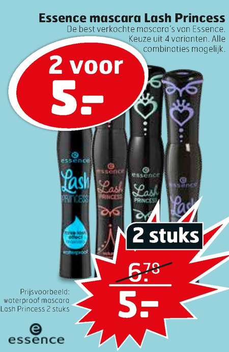 Essence   mascara folder aanbieding bij  Trekpleister - details