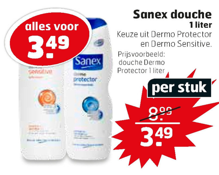 Sanex   douchegel folder aanbieding bij  Trekpleister - details