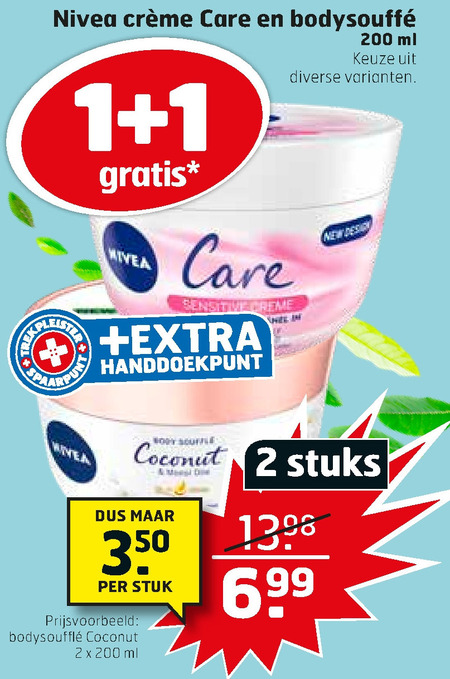 Nivea   handcreme, bodylotion folder aanbieding bij  Trekpleister - details