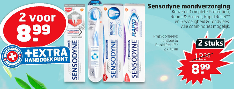 Sensodyne   tandpasta, tandenborstel folder aanbieding bij  Trekpleister - details